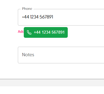Click-to-call phone number from browser screen