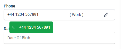 Click-to-call phone number from browser screen