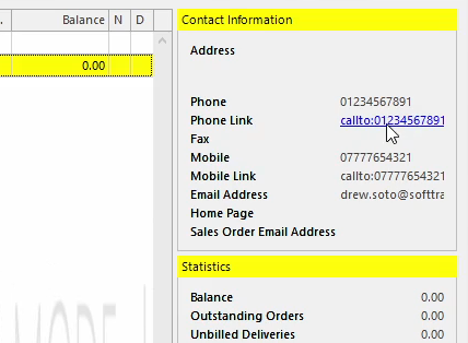 Click-to-call phone number from browser screen