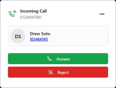 Screen-pop customer record based on incoming phone number
