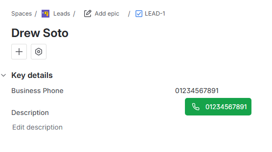 Click-to-call phone number from browser screen