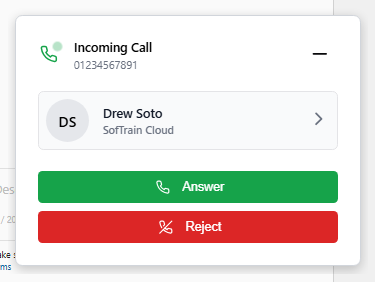 Screen-pop customer record based on incoming phone number