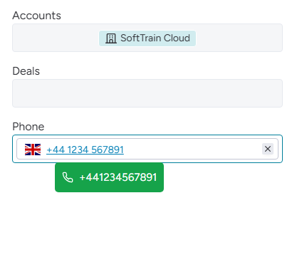Click-to-call phone number from browser screen