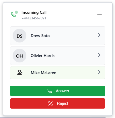 Screen-pop customer record based on incoming phone number