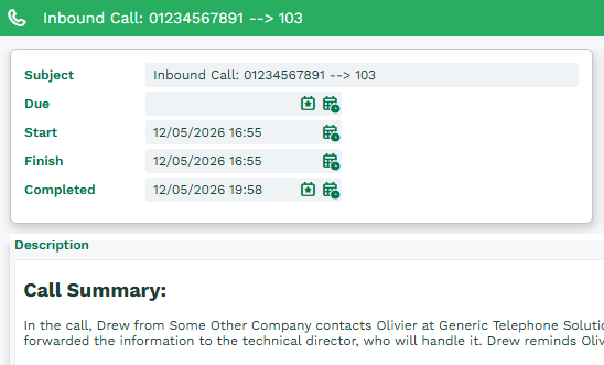 Log call information into Workbooks